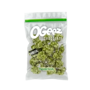ogeez cannabis shaped chocolate 1 pack popping candy 35g.webp